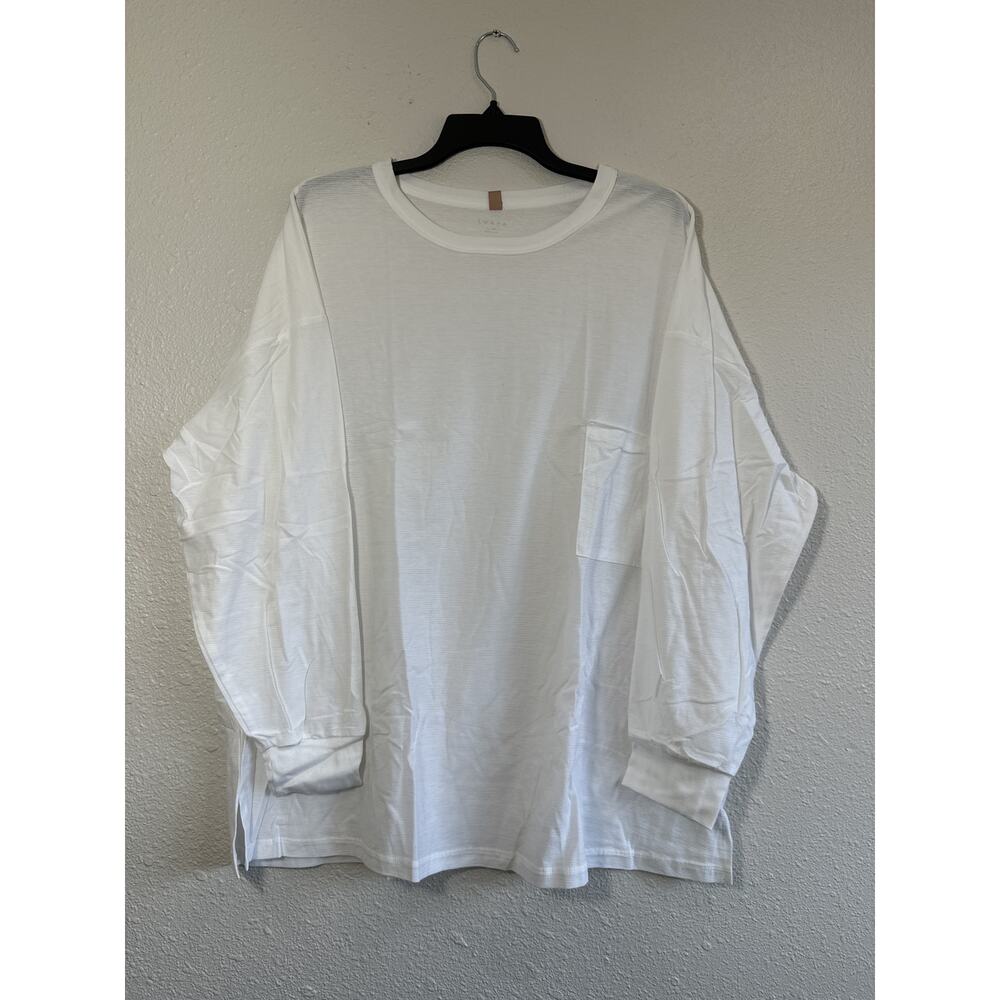 Lunya White Oversized Long Sleeve Top L/XL New with Tag